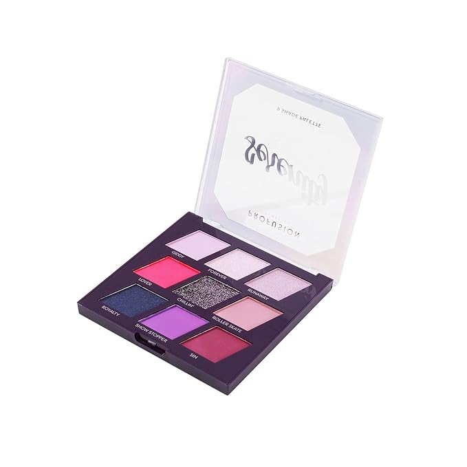 Profusion Cosmetics 9 Shade Pigmented Eyeshadow Palette, Vibrant Matte and Shimmer Colors for Versatile Eye Makeup, Get Glamorous Eyecatching Looks