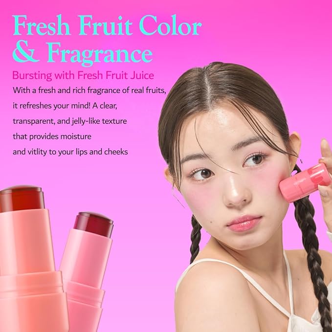 Plush Water Jelly Lip & Cheek Tint – Water Melong, 10g (0.35oz) | Lightweight & Buildable Tint for a Natural, Fresh Glow