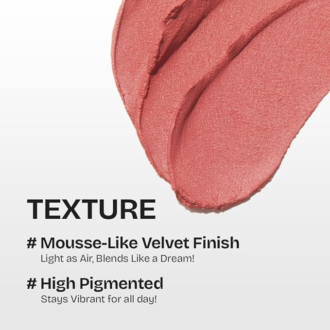 MILKTOUCH dearthing Blurry Effect Smooth Touch Pot - Lip and Blush, Soft Airy Matte Finish, Vivrant Color (02 Mute Memory, 0.16 Fl Oz)