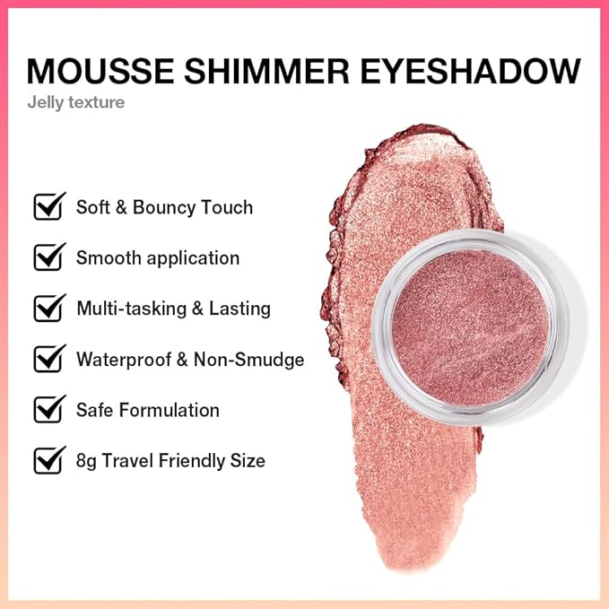 Shimmer eyeshadow,Glitter eyeshadow,Easy - Apply Powder for Eye & Face Highlighting, with Mermaid Shimmer(04#Brownish Red, 1 Count (Pack of 1))
