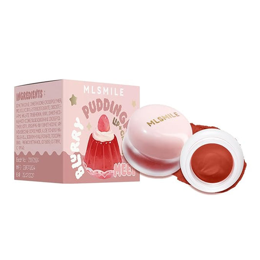 Lip and Cheek Blurring Pudding Pot, Blurry Pudding Pot, Buildable and Lightweight, Multi-Purpose Blurring and Mousselike Pudding Pots for Lips and Cheek(Meet)