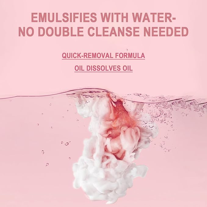 40PCS Mini Clensing Oil for Face, Jojoba & Rose Oil Makeup Remover Travel Size, Lightweight Softening Soothing Gentle for All Skin Types, Individually Packaged Units, 2ml x 20 Capsules