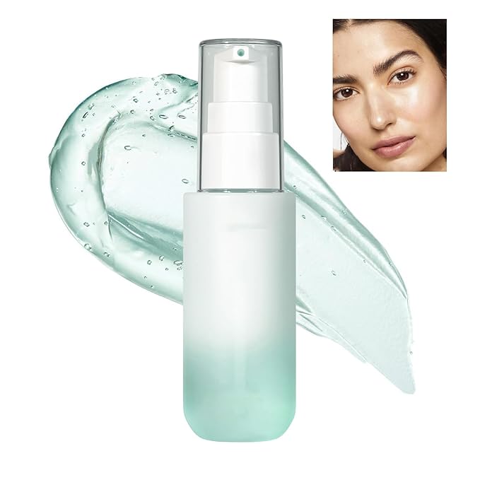 Hydrating Face Primer, Moisturizes Smooth Skin, Long-lasting Moisturizing Foundation Face Primer, Makeup Base Primer, Pores Fine Lines Minimizer with Glycerin, Green