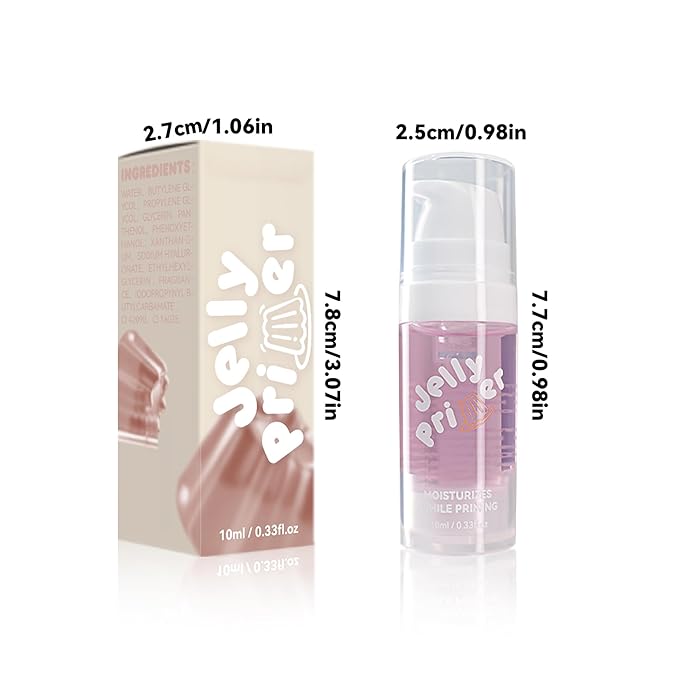 Hydrating Jelly Primer - Smoothing & Deep Moisturizing Base Primer for Dry & Cracked Skin, Long-Lasting Face Primer for Women, 0.33Oz(#03)