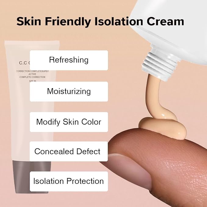 2Pcs CC Cream Skin Tone Adjusting with SPF 50, Complete Correction Active Formula, 30ml (Natural, 2Pcs)