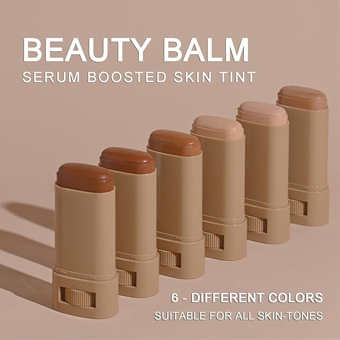 Beauty Balm Serum Boosted Skin Tint, Skin Tint Stick, Perfect for Women & Girls | Foundation Stick Offering Full Coverage, Lightweight, Smooth, Foundation Natural Finish Makeup #03