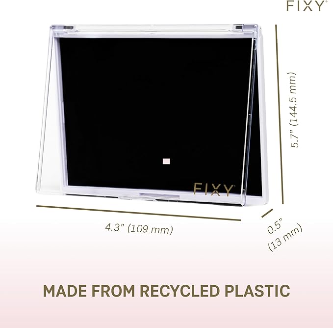 FIXY Small Magnetic Makeup Organizer with Clear Top – Depot, Organize & Declutter Your Makeup–Travel-Friendly Empty Palette for Eyeshadow, Blush & More, Customizable & Portable- 5.7"x4.3"