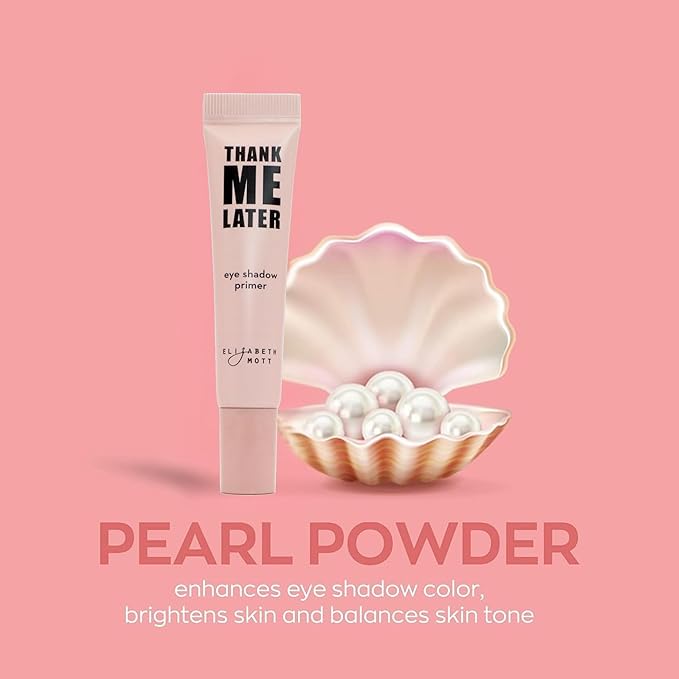 Elizabeth Mott Thank Me Later Eye Primer - Long-Lasting Matte Eyeshadow Base for Oily Lids - Crease-Free, Wrinkle-Filling, Shine Control - Smudge-Proof, Lightweight, Dermatologist & Allergy Tested 10g