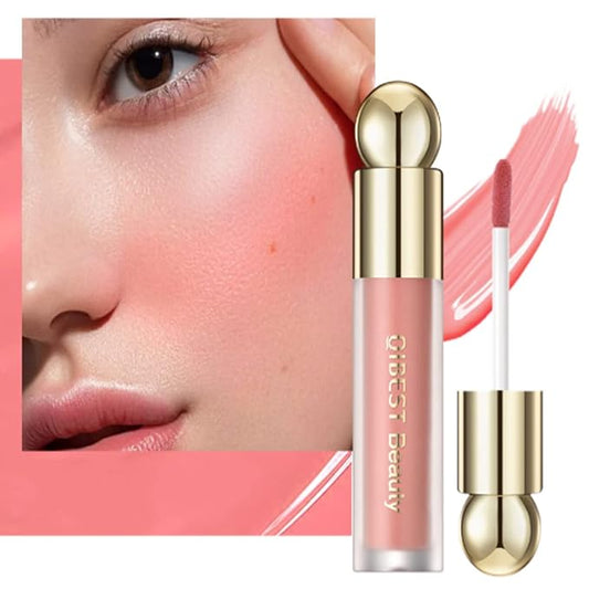Liquid Blush for Cheeks, Lightweight, Natural-Looking, Silky Smooth Creamy Formula, Velvet Highly Pigmented Brightens Waterproof Long-Wearing Blush Makeup (04#APRICOT)