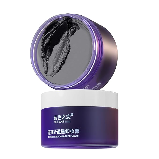 BLUE LOVE Waterproof Makeup Remover Cleansing Cream for Eyes, Face & Lips - Deep Cleaning Moisturizing Balm, Gentle Makeup Melting for All Skin Types