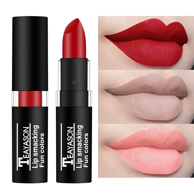 12 Colors Vivid Vampire Matte Lipstick Set Long Lasting Waterproof Velvet Lip Stick for Party, Masquerade, Cosplay, Halloween Makeup