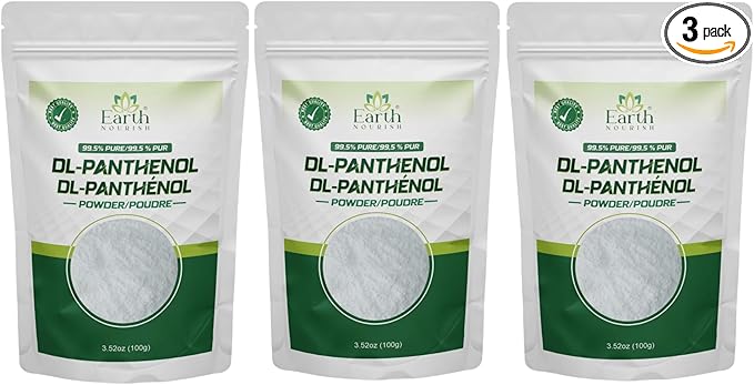 DL-Panthenol Powder 3.52oz / 100g - Provitamin B5 for Hair, Skin & DIY Cosmetics (Pack of 3)