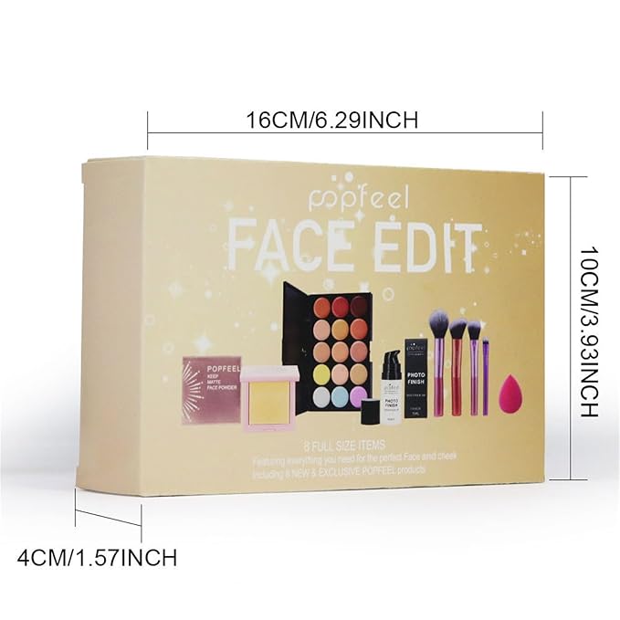 Face Makeup Kits for Women, Face Makeup Set for Beginners, Mother's Day Gifts Set for Women Girls, Makeup Essential Bundle with Face Powder