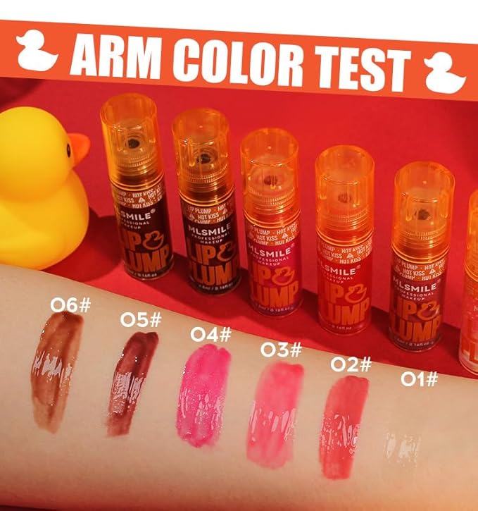 3 Colors Duck Lip Plumper Gloss, Korean Glitter Gloss for Fuller Lips | Hydrating, Non-Sticky Tinted Lip Balm Set (Set A)
