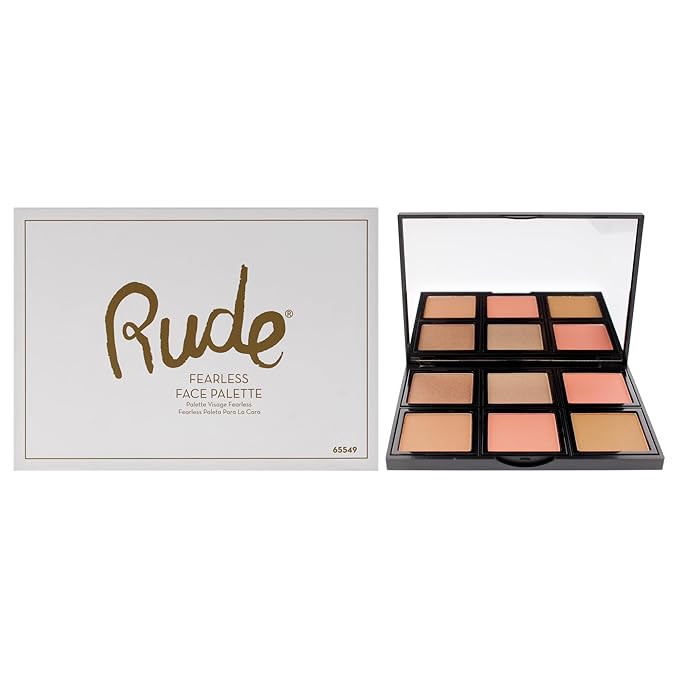 Face Palette - Fearless by Rude Cosmetics for Women - 0.634 oz Makeup