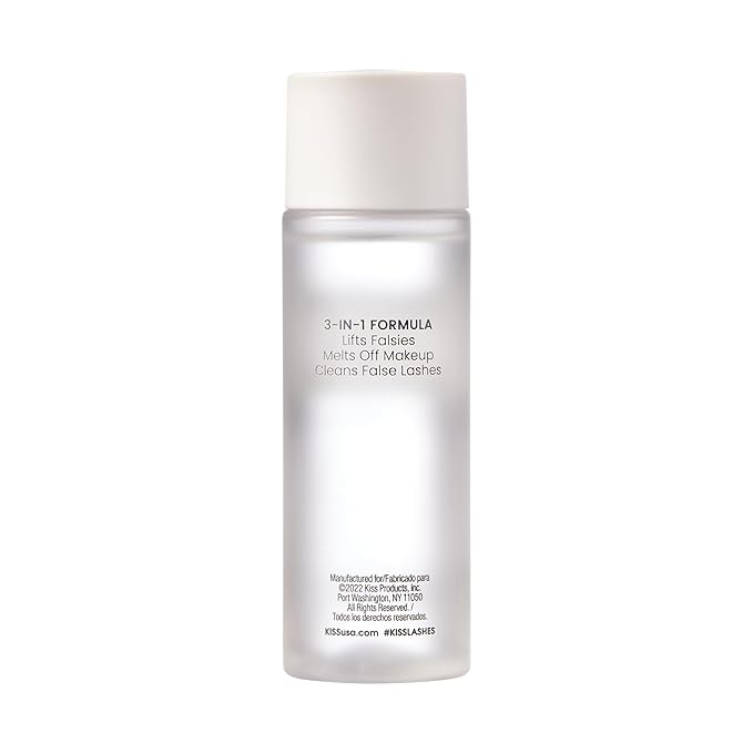 KISS Lash Purify Eye Makeup Remover & False Eyelash Cleanser/Conditioner, Gentle 3-in-1 Formula Removes Lash Glue & Waterproof Makeup, Net Wt. 50 ml (1.69 US fl. oz.) (Pack of 2)