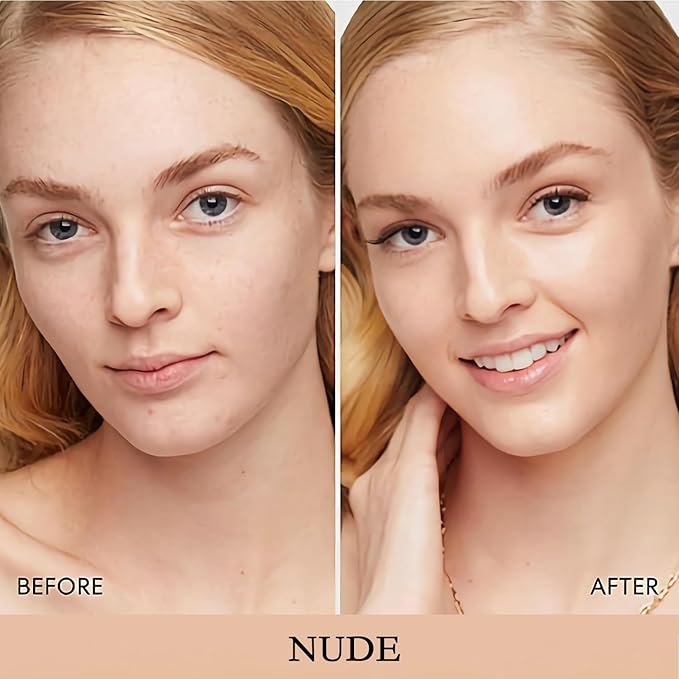 Air Cushion CC Cream Mushroom Head Foundation, Moisturizing BB Cream Makeup Long Lasting Matte Concealer (Nude)