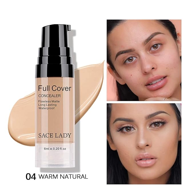 Face Primer Makeup(3Pcs) & Full Cover Concealer(3Pcs) Women Makeup Set, Smooth Creamy Cosmetic Perfectly Cover Face Body Blemishes,Tattoos,Brown Spots,Eye Circles