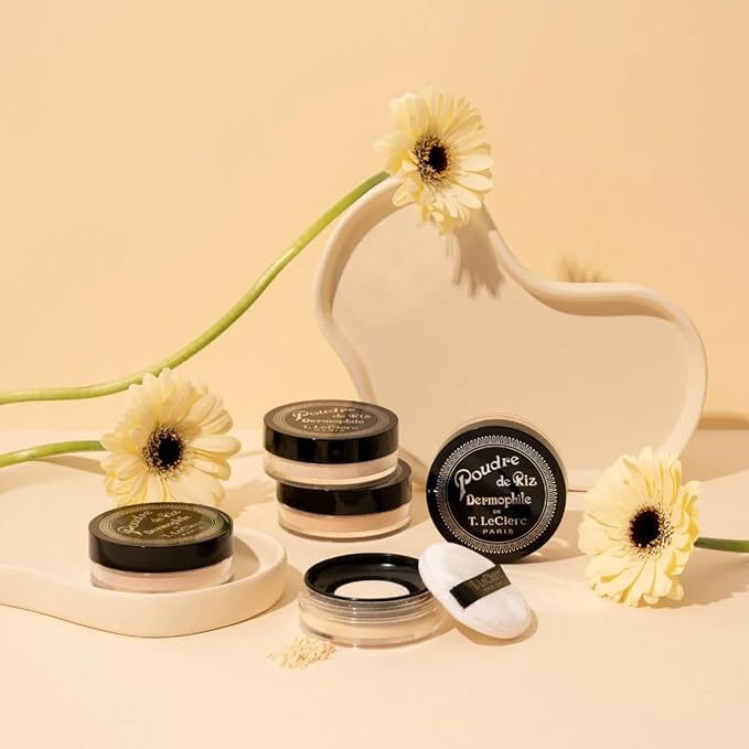 T.LeClerc Rice Loose Powder – Travel Size Mattifying & Setting Face Powder – Lightweight, Long-Lasting Formula – Suitable for All Skin Types (Banane, 10G)