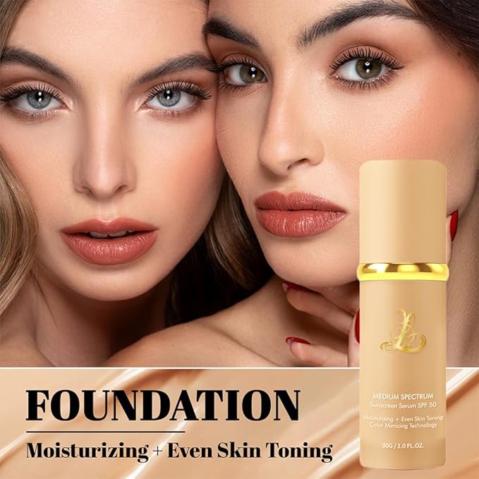 Foundation 4 in 1 - Color Changing, Medium Coverage, SPF 50, Hypoallergenic, Long-lasting & Waterproof, Neutral Finish - 1.06 fl oz