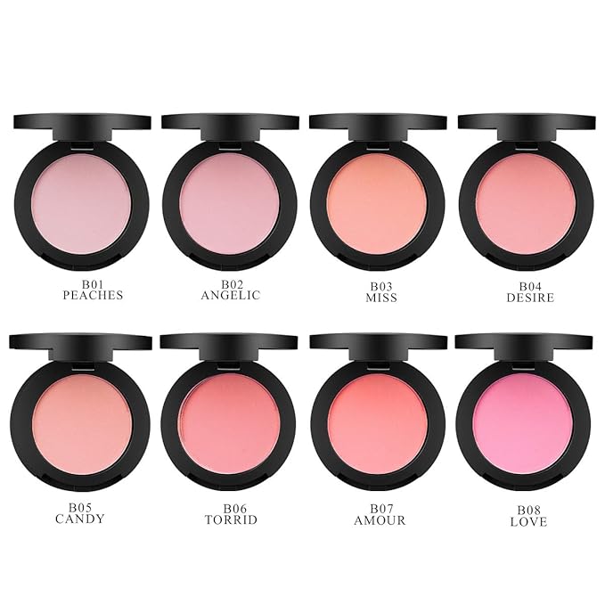 LAMUSELAND 8 Colors Soft Velvet Blush Matt Lasting Blusher (B06 TORRID)