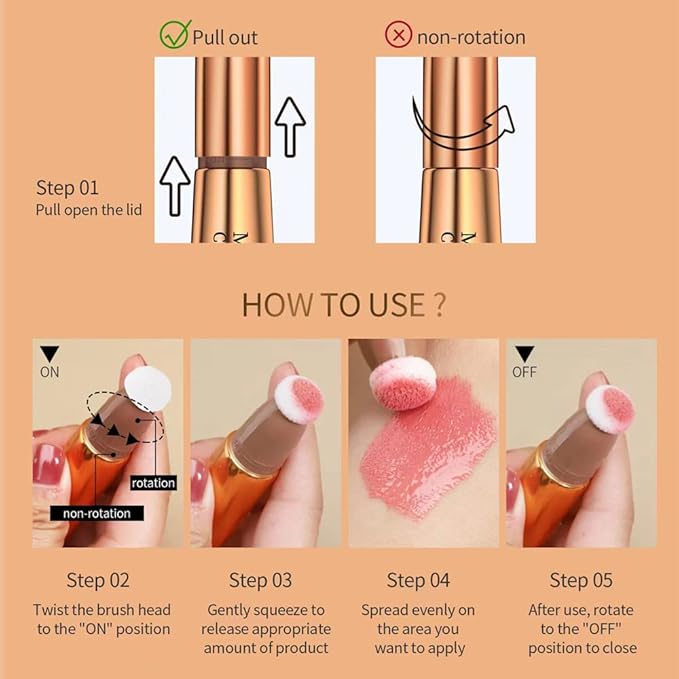 Multi functional cosmetic pen Liquid highlight powder blusher cosmetic pen Face makeup (03#)