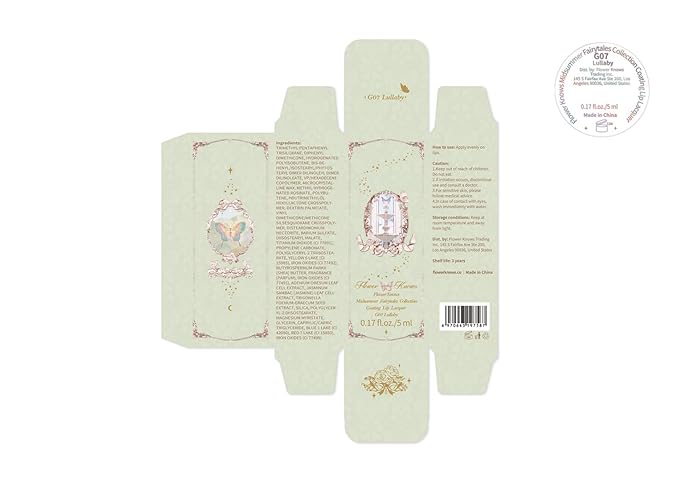 Flower Knows Midsummer Fairytales Coating Lip Lacquer,Glowy Non-Fading Lip Gloss,Hydrating Tinted Lip Oil for Girls&Women,Vegan & Cruelty Free,0.17Fl Oz(G07 Lullaby)