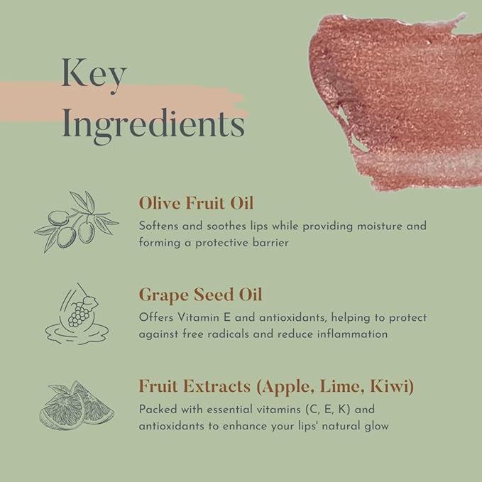 Hydralust Lipgloss - Hydrating Lip Gloss for Glossy Lips, Lightweight, Non-Sticky Formula, Clean Beauty Lip Makeup, Moisturizing Shine, Vegan, Cruelty-Free (Angela, 0.20 oz)