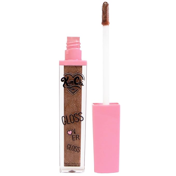 Kimchi Chic Gloss Over Gloss, Shimmery Micro-Sparkle Lip Gloss To Wear Alone Or Over Lipstick, Fragrance-Free Luscious Lip Balm, Light Brown, 02 Chocolate Mousse, 0.35ml