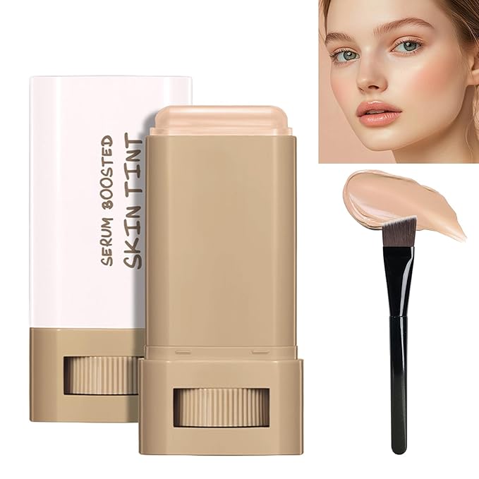 Balm Foundation Makeup, Moisturizing Serum Contour Stick, Natural Finish Makeup Even Skin Tone (04, 1 PCS)