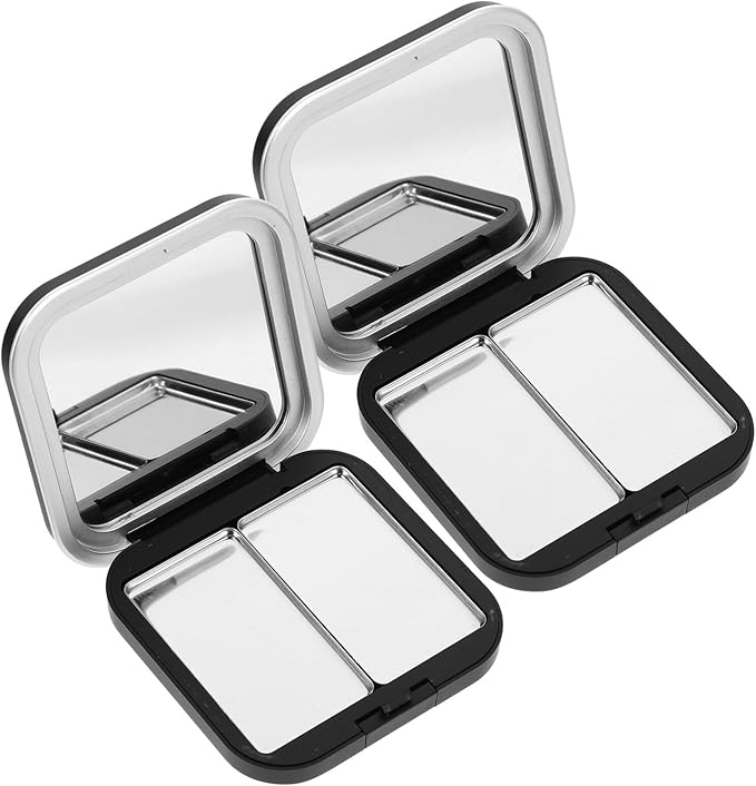 2 Pcs Empty Magnetic Eyeshadow Palettes for DIY Cosmetics - Lipstick, Blush, Powder
