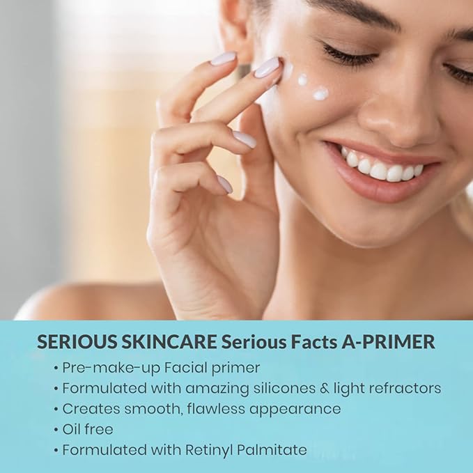 INSTA-TOX Wrinkle Smoothing Serum .75 Fl Oz and Vitamin A Makeup Prep Primer & Pore Minimizer - 2 Fl Oz - Line, Wrinkle & Pore Filler for Face - Skin Tightening - Smooth & Blur - Serious Skincare