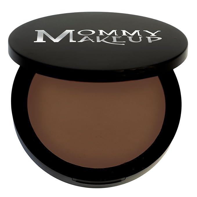 Mineral Dual Powder - 4-in-1 Pressed Mineral Foundation with SPF 15 for Flawless Glow - Oil-Free, Talc-Free, Gluten-Free, 0.45 oz (Coffee Break - Extra Dark) by Mommy Makeup
