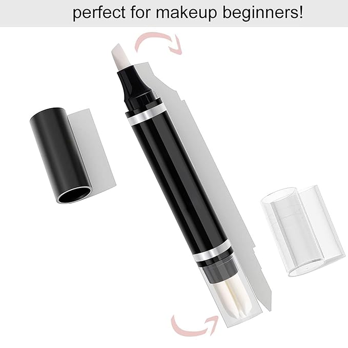 Eye Makeup Remover Pen, Eye Corrector Pen Remover Stick Wash Free Quick Correction Lipstick Eyeliner Smudged Easy-to Use & Travel-Friendly Cleansing Pencil With 3-in-1 Replacement Heads