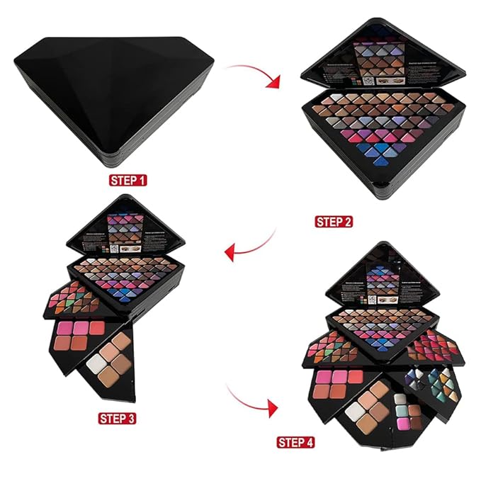VERONNI Makeup Kit All in One Makeup Kit For Women, Full Kit 130 Colors Make Up Palette Set - Including Eyeshadow, Lip Gloss, Concealer, Highlighter, Eyebrow Gel And Blush Makeup Gift Kit (130 colors)