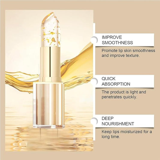 Transferproof Color Changing Lipstick,2025 New Gold Crystal Ph Lipstick Color Changing,Long Lasting 24 Hours Moisturizing Glossy Shine Lip Gloss for Women (1pcs)
