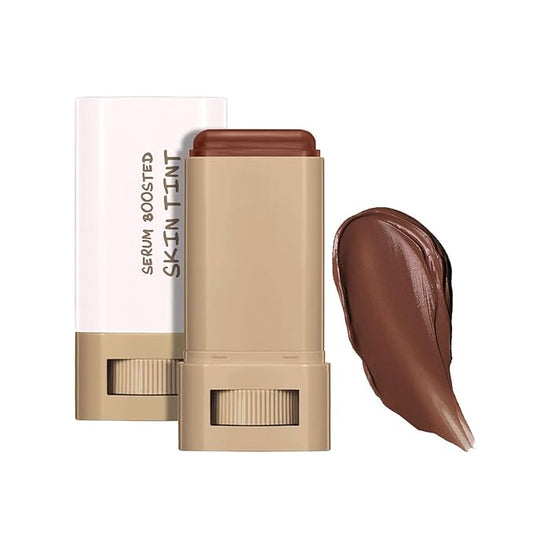 Multi-Use Foundation Stick Beauty Balm Serum Boosted Skin Tint, On-The-Go Tinted Solid Serum, Lightweight and Buildable Creamy Skin Tint Stick Makeup, Natural Finish(01#)
