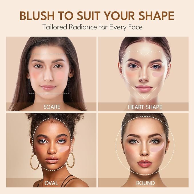 Cream Blush For Cheeks and Eye, Shimmer Eye Shadow Palette Pigmented Pink Blush Make Up Sets #001 Withered Rose