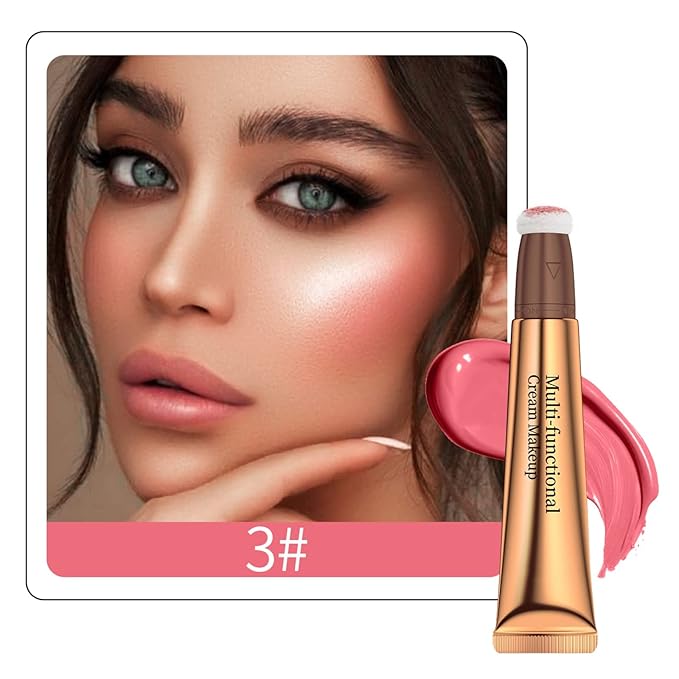 Contour Beauty Wand, Liquid Face Concealer Contouring/Highlighter/Blusher Stick with Cushion Applicator, Long Lasting Natural Matte Finish, Lightweight Blendable Silky Cream Contour Stick