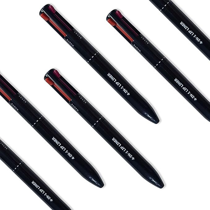 Magic 4 in 1 Makeup Pen - Pop Up 4 Colors Berry/Mocha/Nude Pink/Mauve Lip Liner, Spot Pen - Travel Makeup Design - Versatile Shades