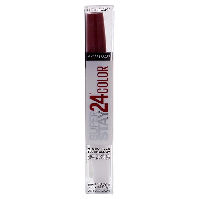Maybelline Super Stay 24, 2-Step Liquid Lipstick Makeup, Long Lasting Highly Pigmented Color with Moisturizing Balm, Timeless Rose, Pink, 1 Count