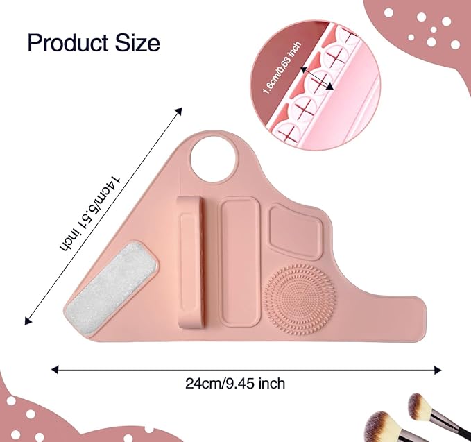 Silicone Hand Makeup Tool for Holding Cosmetic Pen Mixing Palette for Liquid Foundation Makeup Powder 2024 New Palette for Makeup Lovers and Professionals