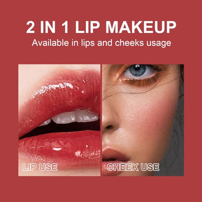 Yasovigi Korean Lip Tint Stain Set, 6 Colors Lip Gloss Watery Lip Stain Moisturizing Mini Liquid Lipstick, Multi-use Lip and Cheek Tint, Lip Makeup Non-Sticky, High Pigment (Type A)
