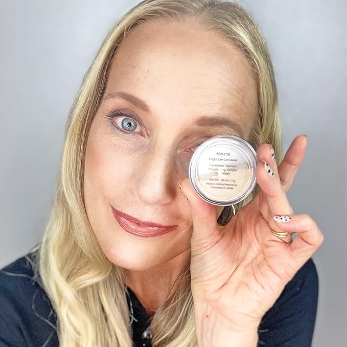 Demure Bright Eye Make Up Concealer | Dark Circle Under Eye Treatment | Pure Crushed Minerals | Loose Powder