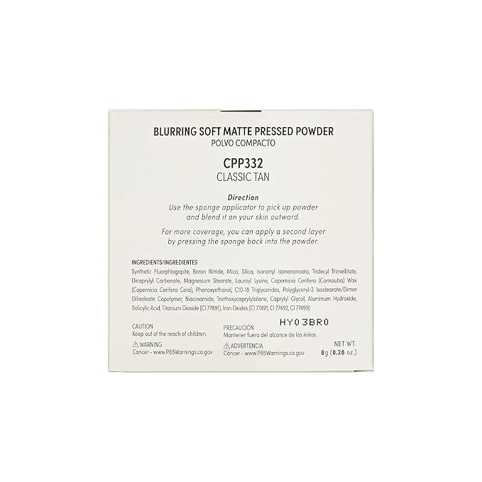 Soft Matte Pressed Powder, Blurring Poreless Face Powder Makeup, Medium Coverage Setting Powder Infused with Salicylic Acid & Niacinamide, Clean Beauty (Warm Honey, 0.28 Ounce)