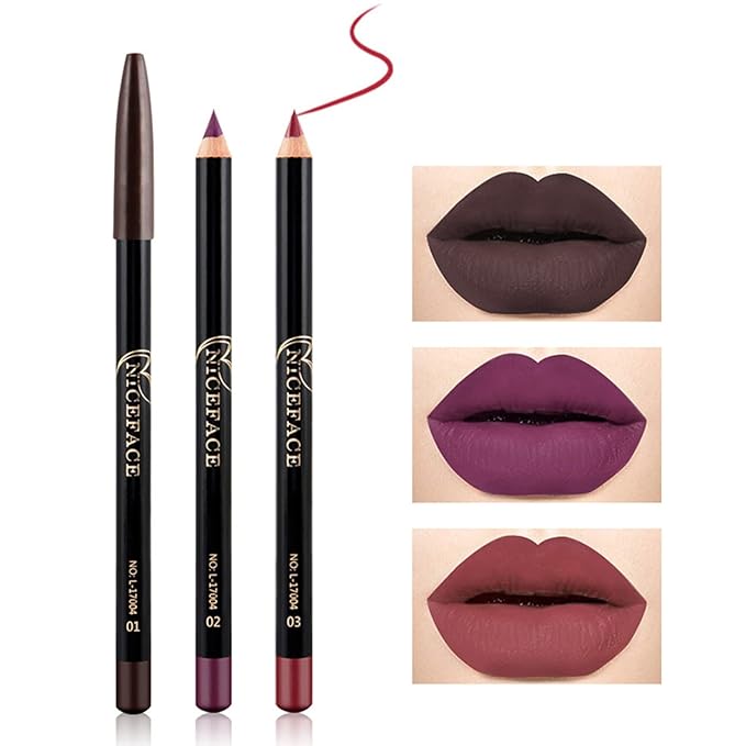 12 Pcs Matte Lip Liner Pencil Set, Smooth Waterproof Long-Lasting Fade Resistant Lip Pencil Makeup Gift Set for Women and Girls