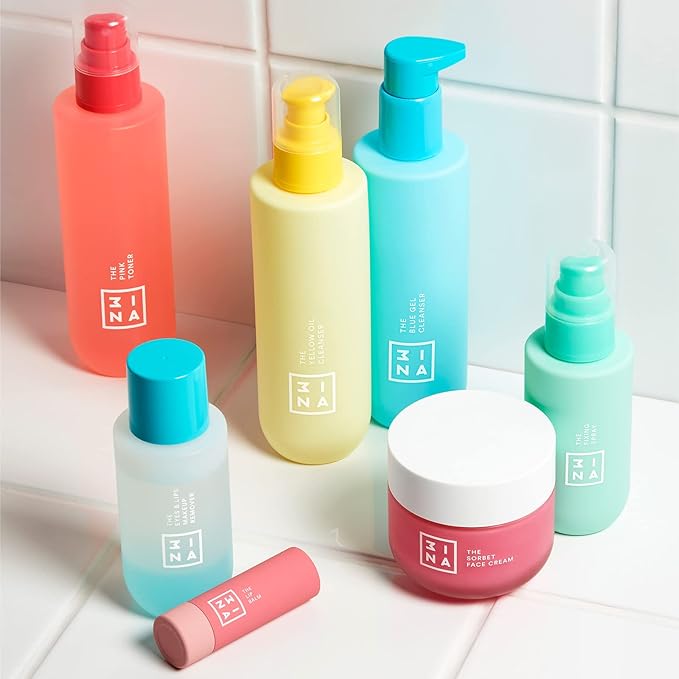 3ina MAKEUP - Vegan - Cruelty Free - The Blue Gel Cleanser - Blue - Makeup remover - Refreshing micellar formula - Aloe & Hamamelis - Smooths, calms, refresh and purifies skin