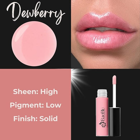 Organic Vegan Lip Gloss, 100% Natural Non-Toxic Moisturizing Ingredients, Dewberry