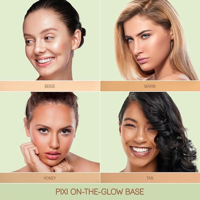 Pixi Beauty On-the-Glow Base| Tinted Moisturizer Foundation Stick | Honey: Medium, tan shade| 0.6 oz / 19g