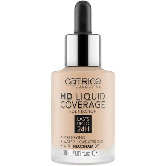 Catrice | HD Liquid Coverage Foundation | High & Natural Coverage | Vegan & Cruelty Free (010 | Light Beige)